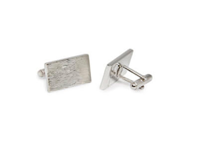 SMALL Textured rectangular cufflinks copy